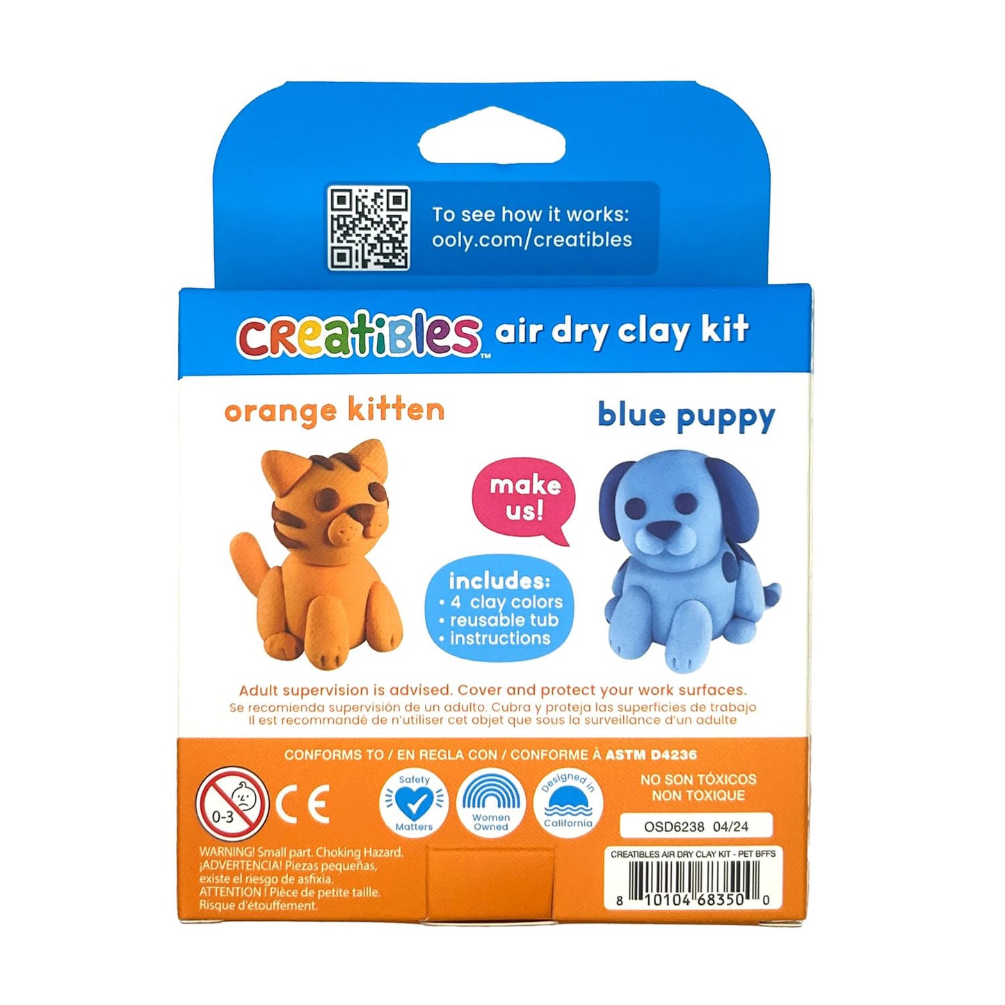 OOLY - Selvhærdende ler - Pet BFFs 4 farver - Creatibles
