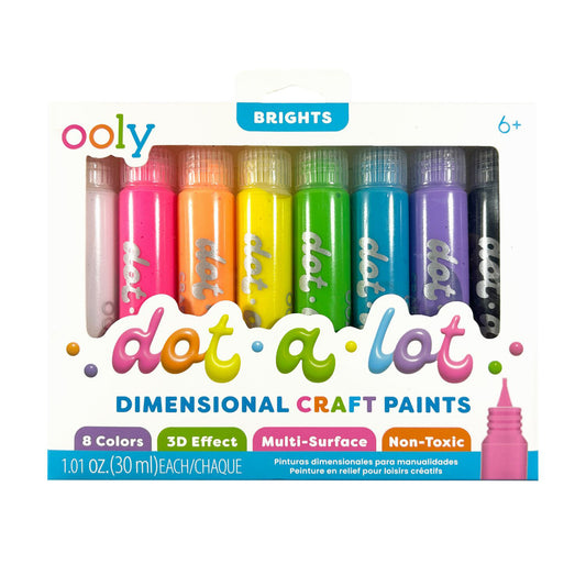 OOLY - 3D effekt prikmaling 8 stk - Dot-a-Lot Bright