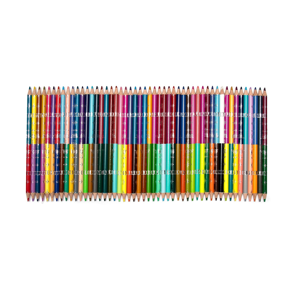 eeBoo - 50 Dobbelte farveblyanter - 100 farver