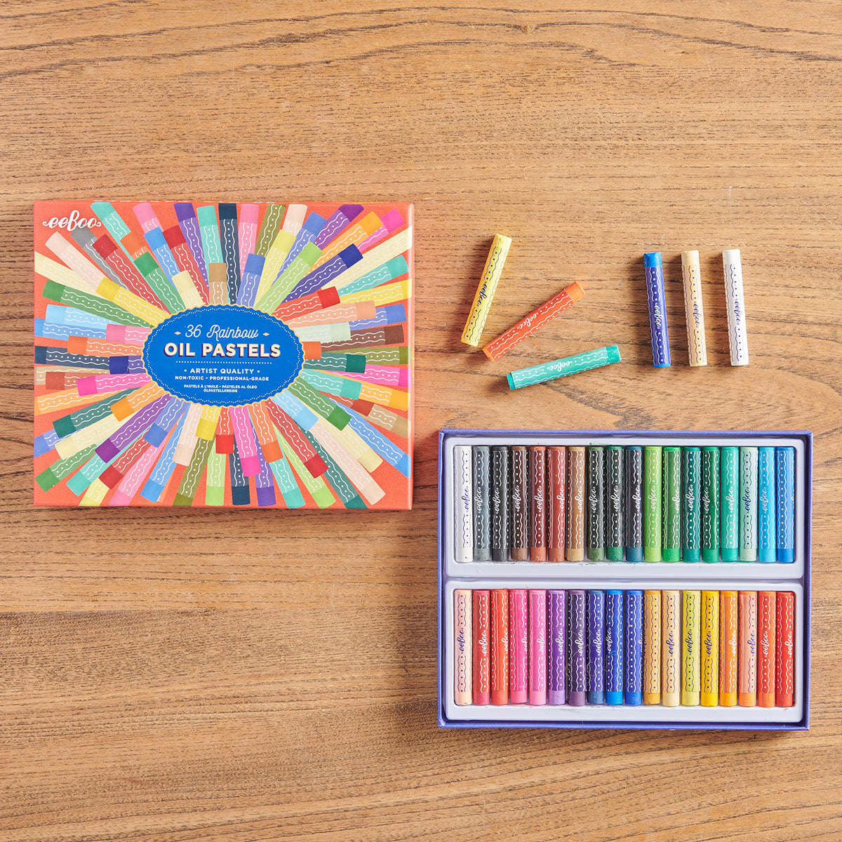 eeBoo - Oliepastel 36 stk - Rainbow