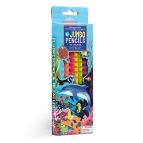 eeBoo - 6 jumbo farveblyanter - Sea Life Special