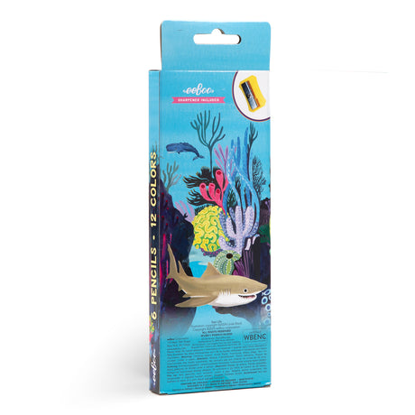 eeBoo - 6 jumbo farveblyanter - Sea Life Special