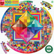 eeBoo - Rundt puslespil 100 brk - Beauty of Colour