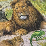 eeBoo - Rundt puslespil 1000 brk - Afrika