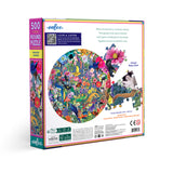 eeBoo - Rundt puslespil 500 brk - Paradise Garden