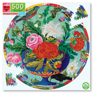 500 brk - Broderi blomster & fugl