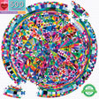 eeBoo - Rundt puslespil 500 brk -  Triangle pattern
