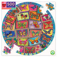 eeBoo - Puslespil 500 brk - Vintage sommerfugle