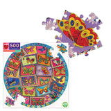 eeBoo - Puslespil 500 brk - Vintage sommerfugle