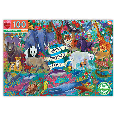 eeBoo - Puslespil 100 brk - Planeten Jorden