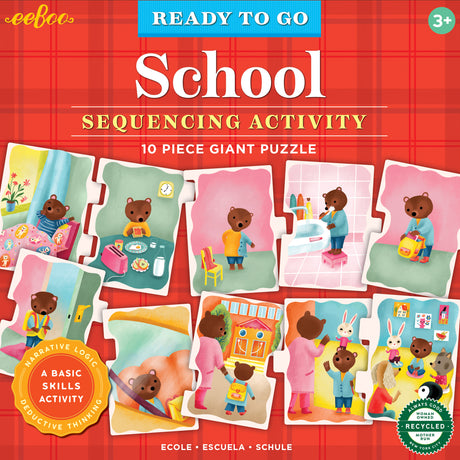 eeBoo - Jumbo puslespil 10 brk - Skole