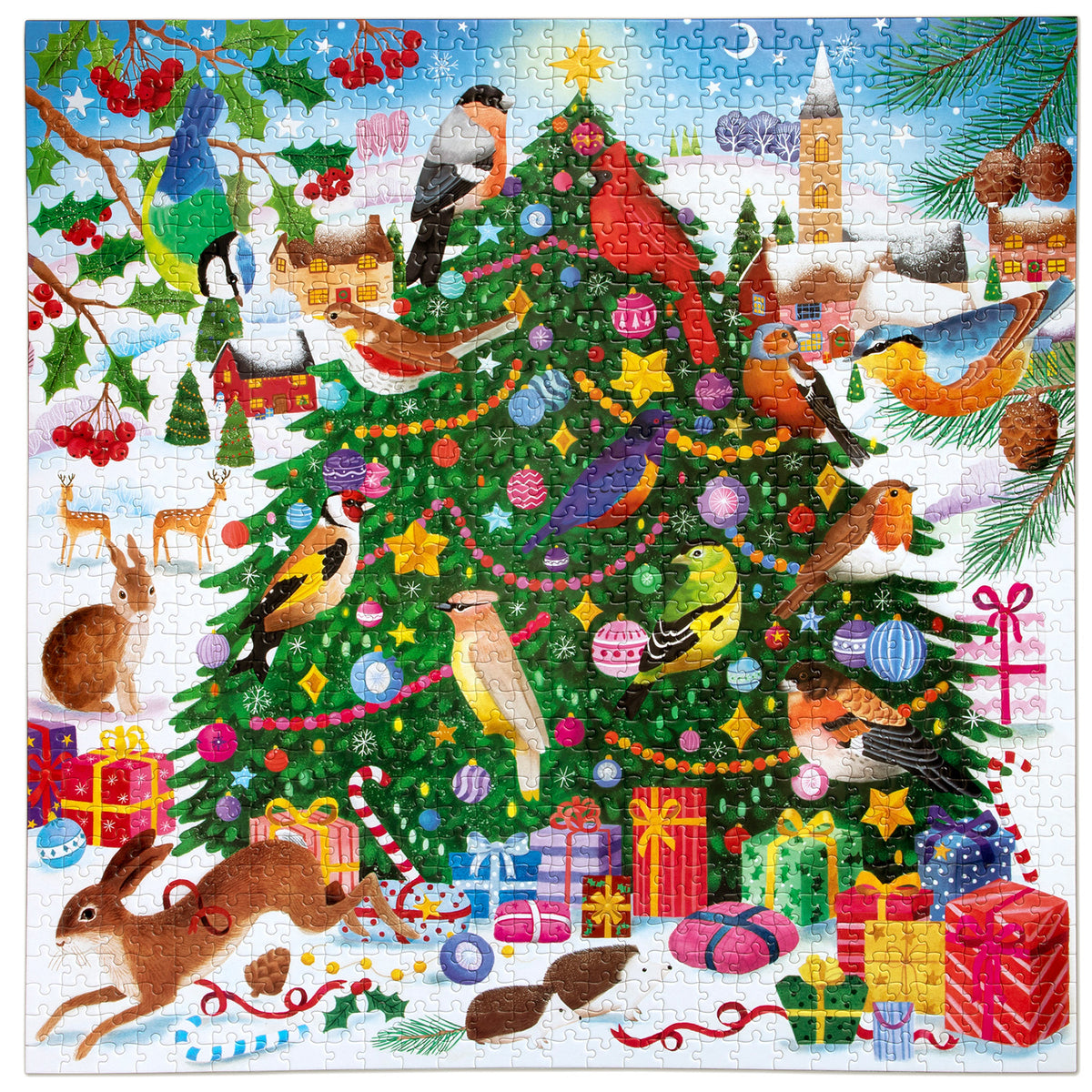 eeBoo - Puslespil 1000 brk - Christmas Songbirds