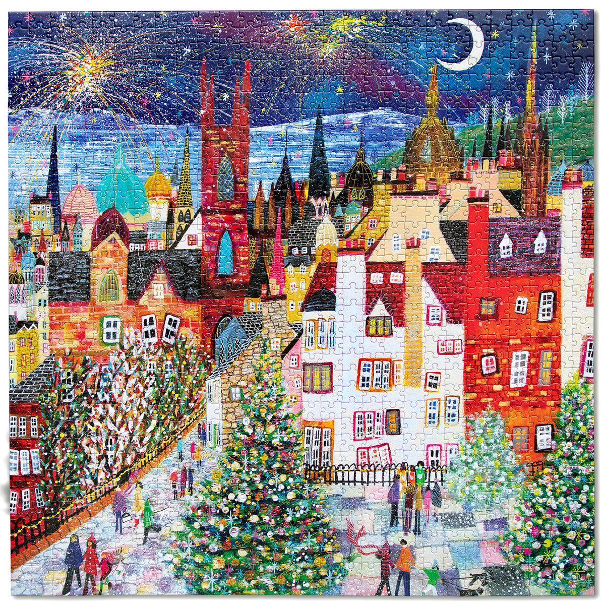 eeBoo - Puslespil 1000 brk - Christmas in Edinburgh