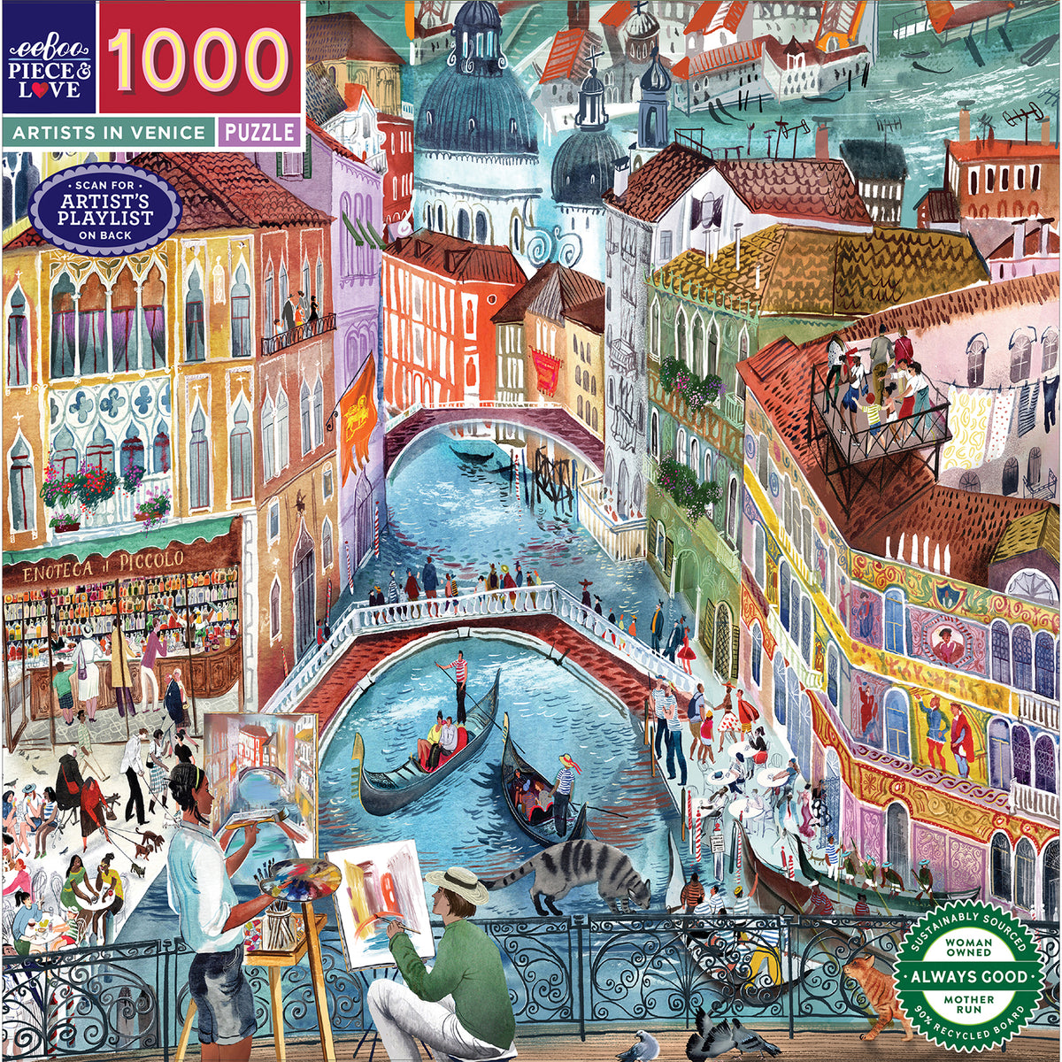 eeBoo - Puslespil 1000 brk - Artists in Venice