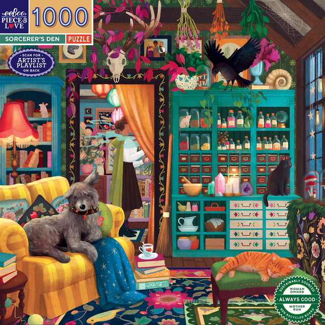 eeBoo - Puslespil 1000 brk - Sorcerer's Den