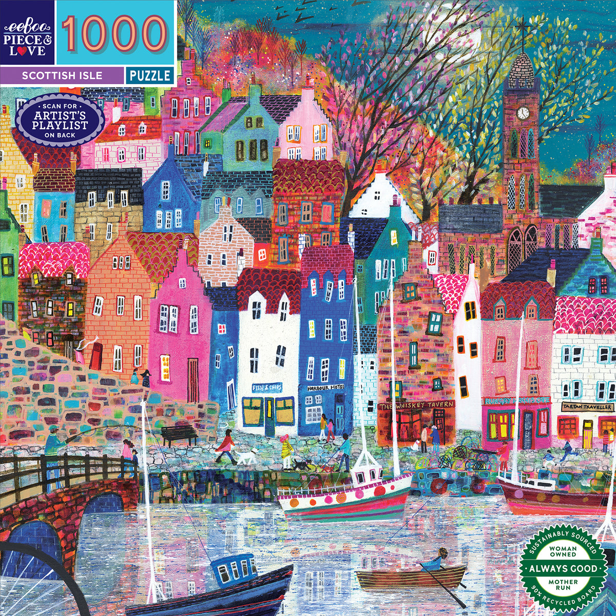 eeBoo - Puslespil 1000 brk - Scottish Isle