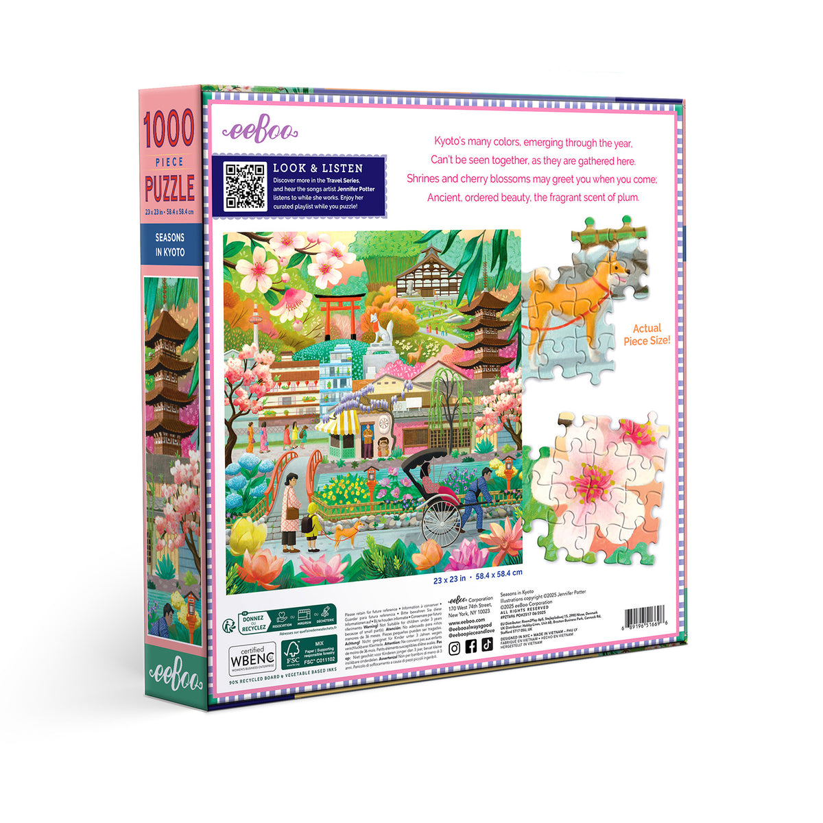 eeBoo - Puslespil 1000 brk - Seasons in Kyoto