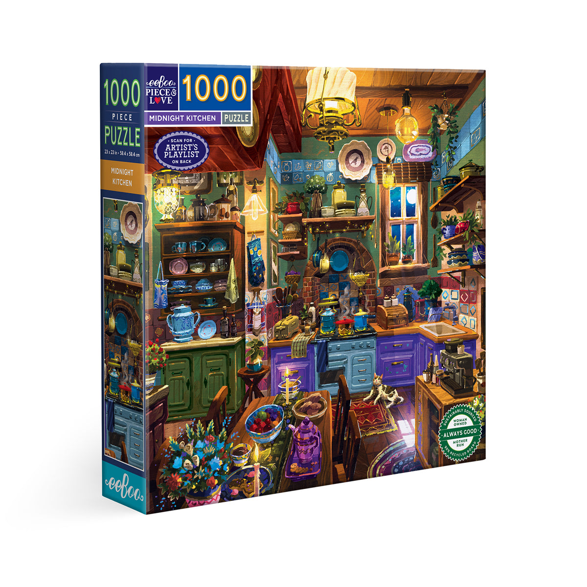 eeBoo - Puslespil 1000 brk - Midnight Kitchen