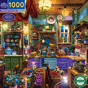 eeBoo - Puslespil 1000 brk - Midnight Kitchen