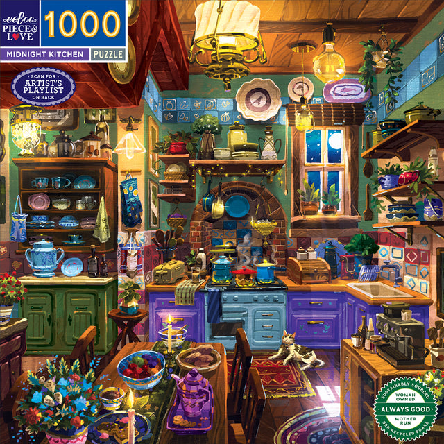 eeBoo - Puslespil 1000 brk - Midnight Kitchen