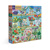 eeBoo - Puslespil 1000 brk - Floral Cupboard