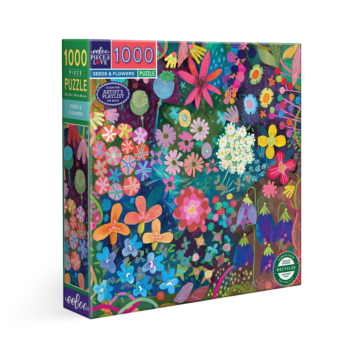eeBoo - Puslespil 1000 brk - Seeds & Flowers