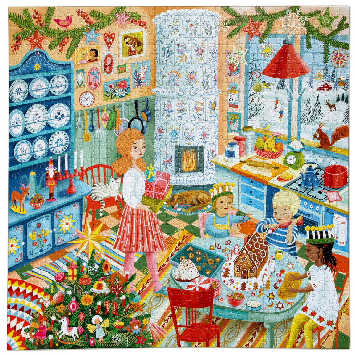eeBoo - Puslespil 1000 brk - Swedish Holiday Kitchen