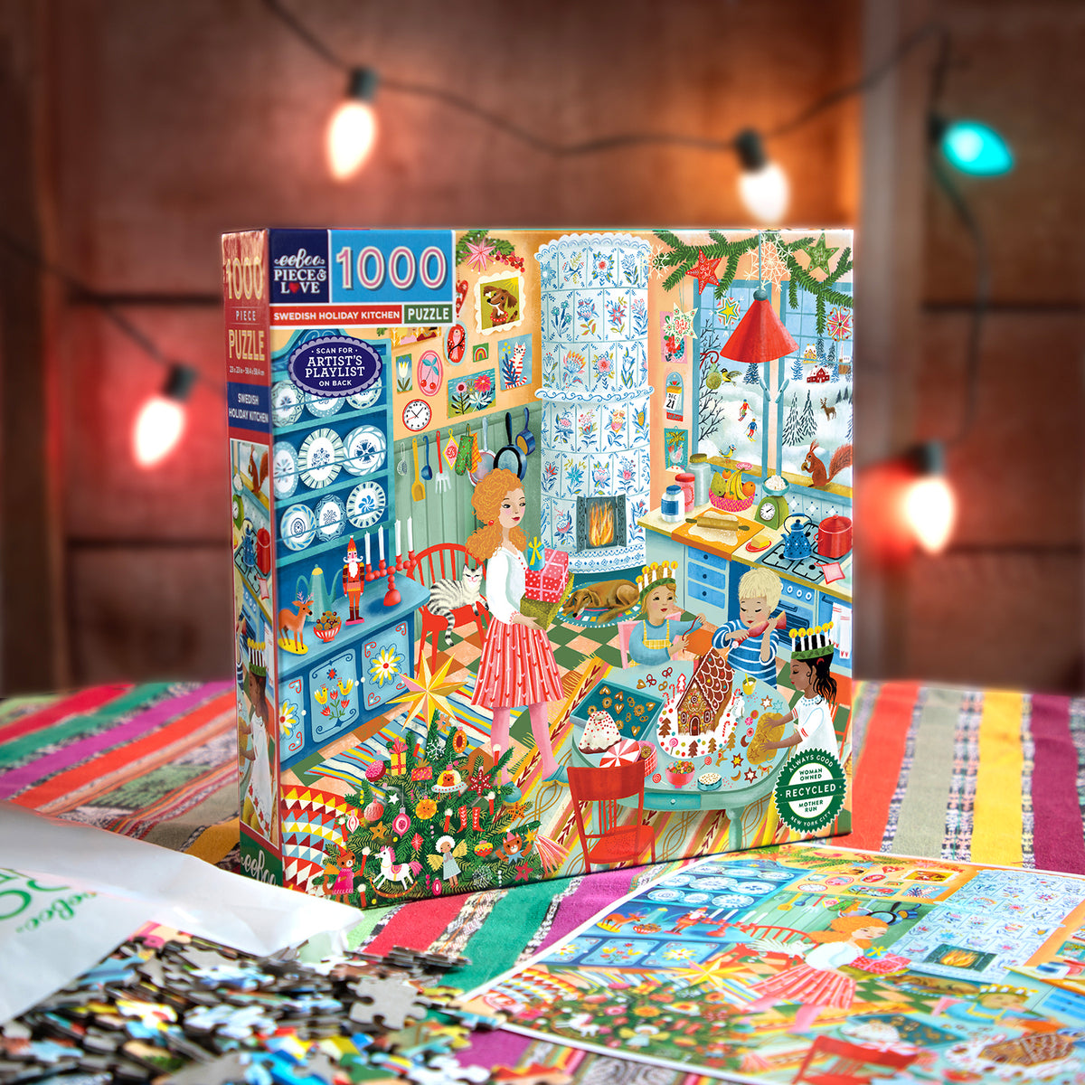 eeBoo - Puslespil 1000 brk - Swedish Holiday Kitchen