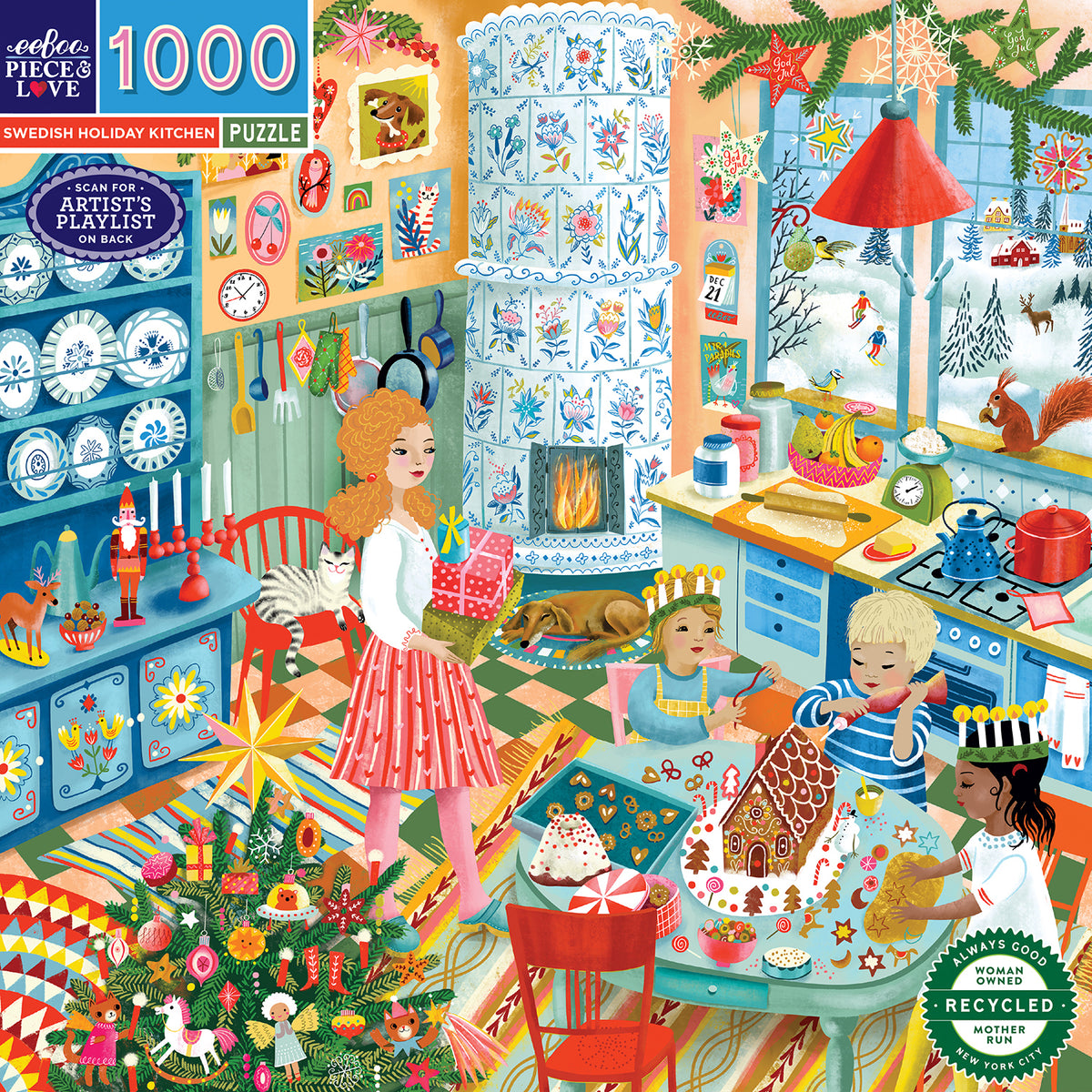 eeBoo - Puslespil 1000 brk - Swedish Holiday Kitchen