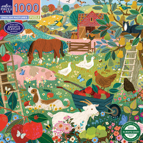 eeBoo - Puslespil 1000 brk - English Pastures