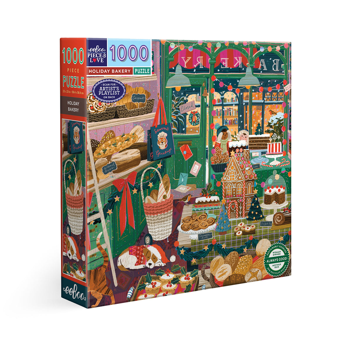 eeBoo - Puslespil 1000 brk - Holiday Bakery