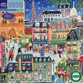 eeBoo - Puslespil 1000 brk - Paris Christmas