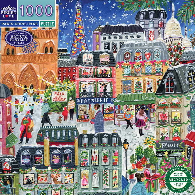 eeBoo - Puslespil 1000 brk - Paris Christmas