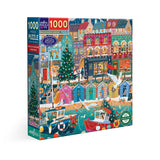 eeBoo - Puslespil 1000 brk - English Seaside Christmas