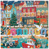 eeBoo - Puslespil 1000 brk - English Seaside Christmas