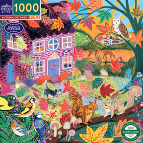 eeBoo - Puslespil 1000 brk - Autumn Cottage