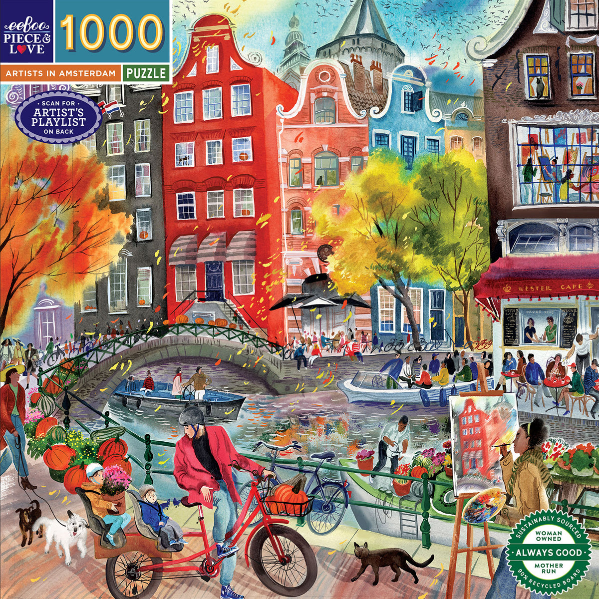 eeBoo - Puslespil 1000 brk - Artists in Amsterdam