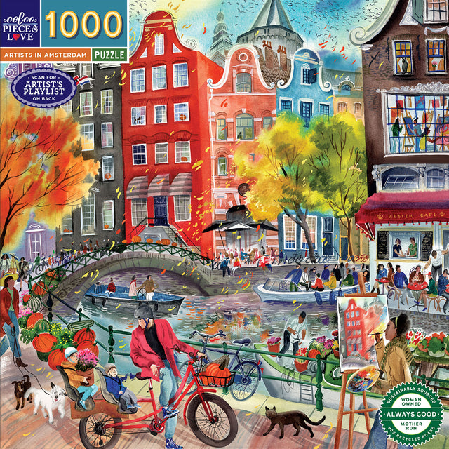 eeBoo - Puslespil 1000 brk - Artists in Amsterdam
