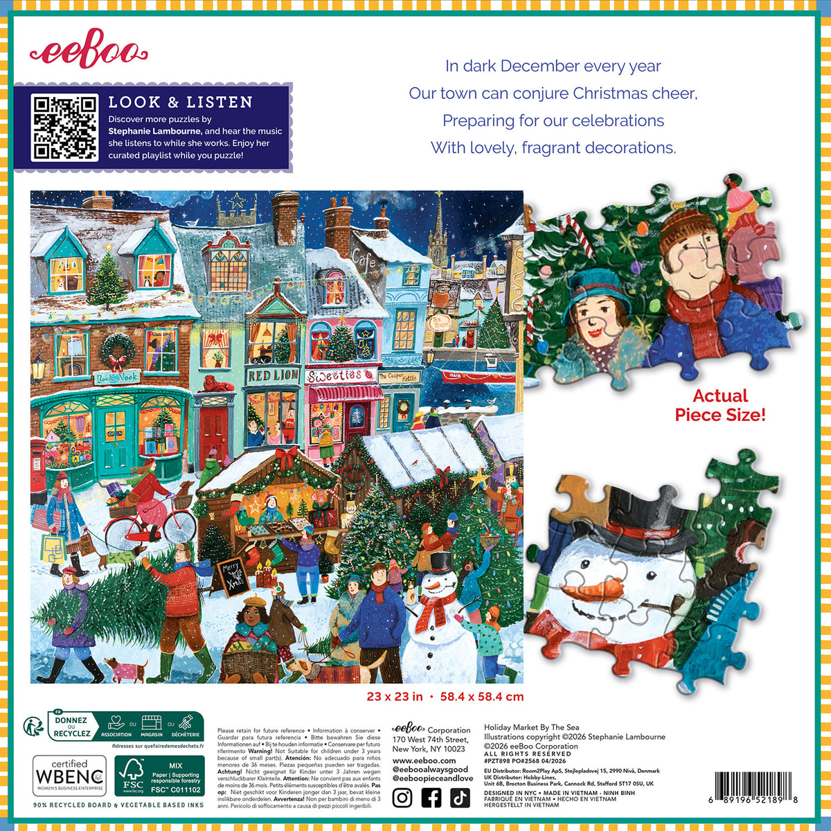 eeBoo - Puslespil 1000 brk - Holiday Marketplace