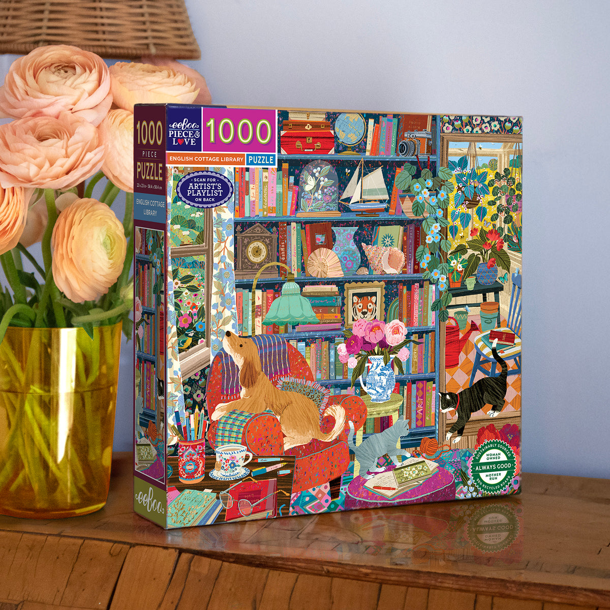 eeBoo - Puslespil 1000 brk - English Cottage Library