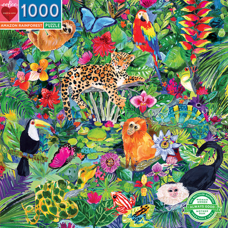 eeBoo - Puslespil 1000 brk - Amazonas regnskov