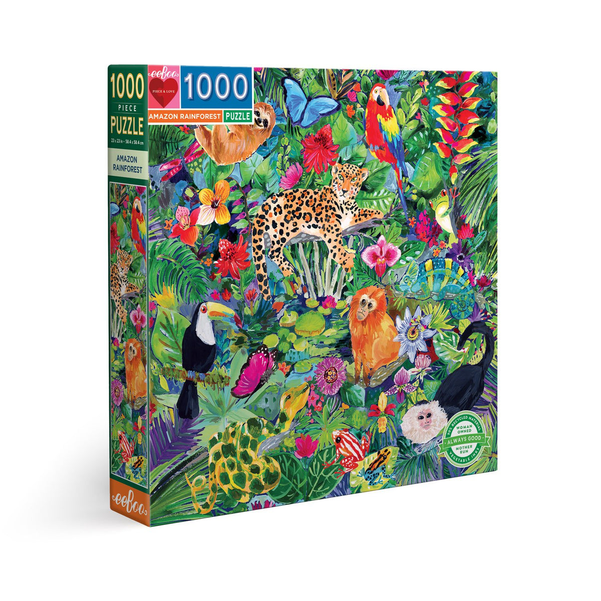 eeBoo - Puslespil 1000 brk - Amazonas regnskov