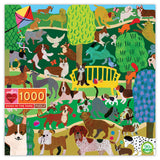eeBoo - Puslespil 1000 brk - Hunde i parken
