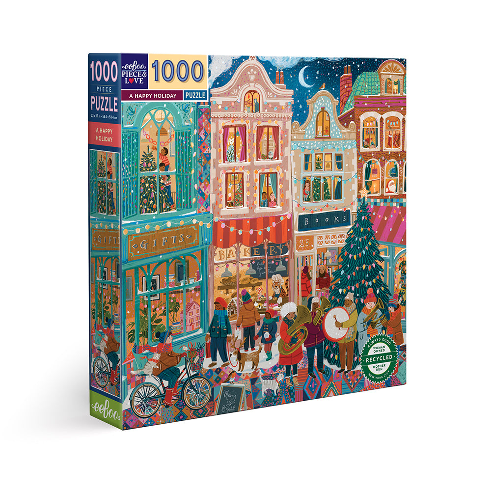 eeBoo - Puslespil 1000 brk - A Happy Holiday