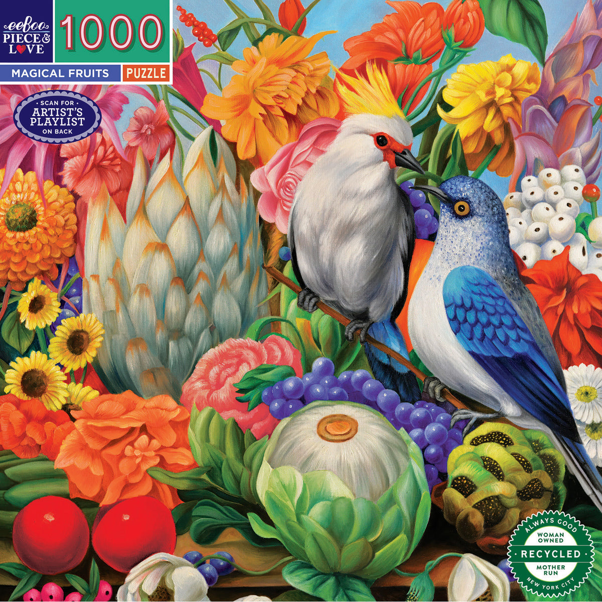 eeBoo - Puslespil 1000 brk - Magical Fruits