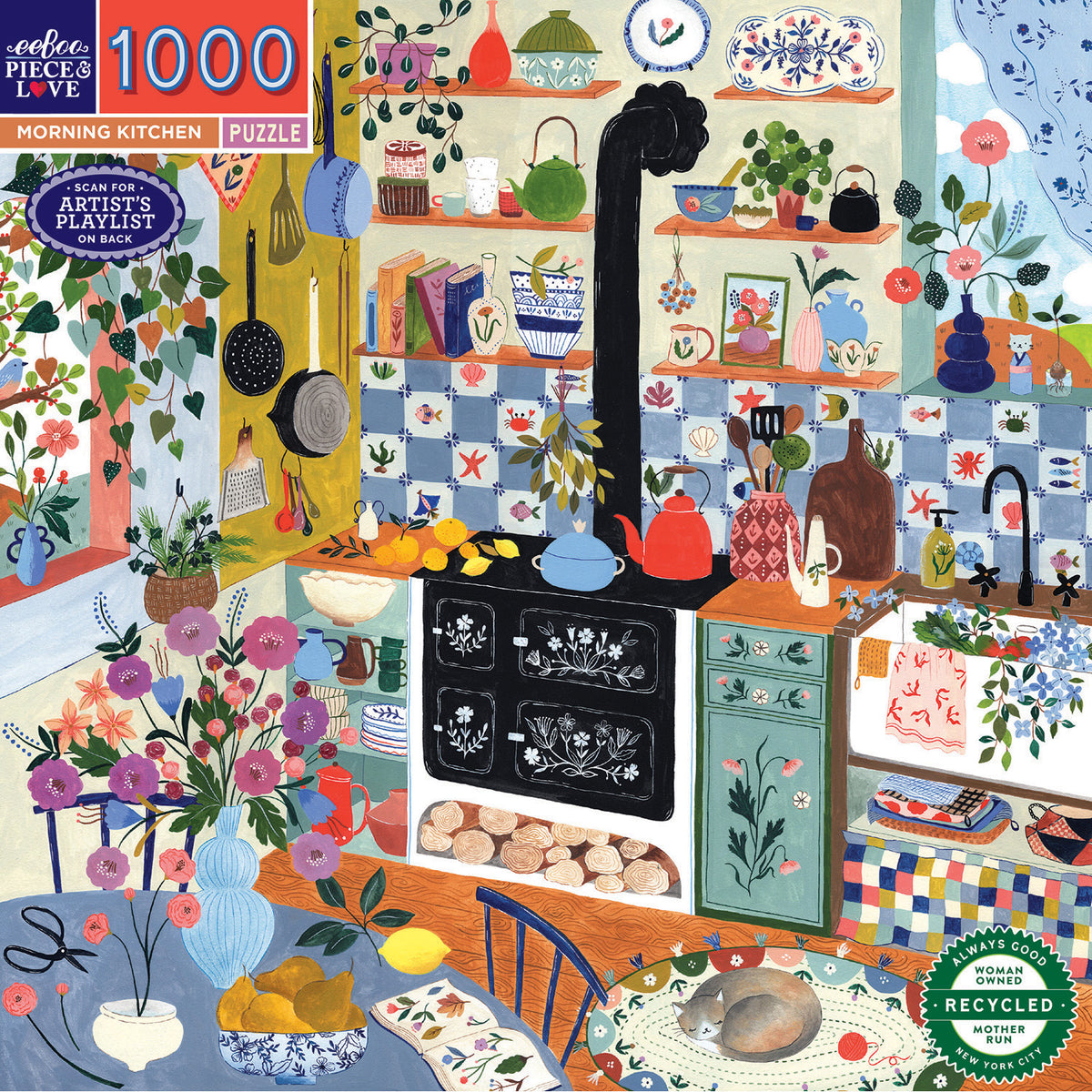 eeBoo - Puslespil 1000 brk - Morning Kitchen