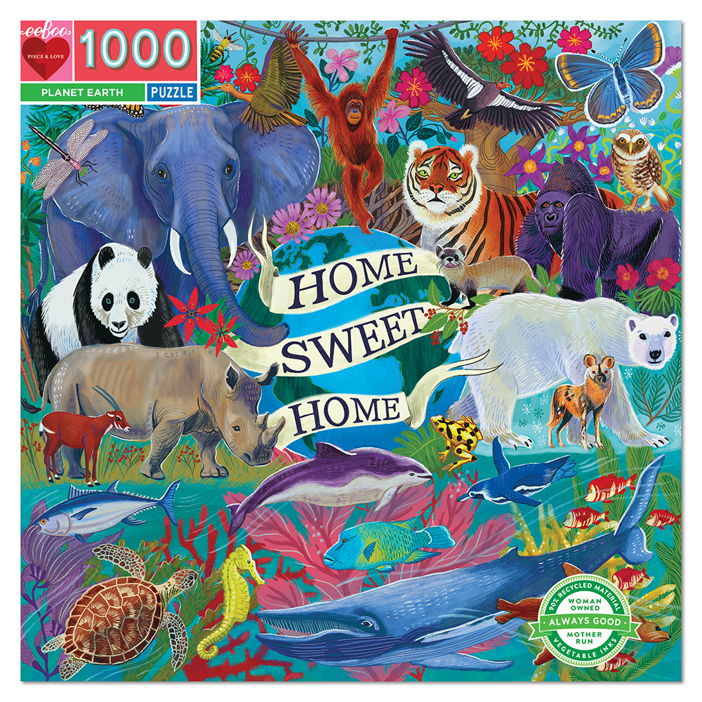 eeBoo - Puslespil 1000 brk - Planeten Jorden