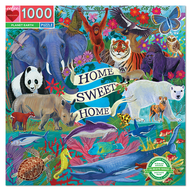 eeBoo - Puslespil 1000 brk - Planeten Jorden