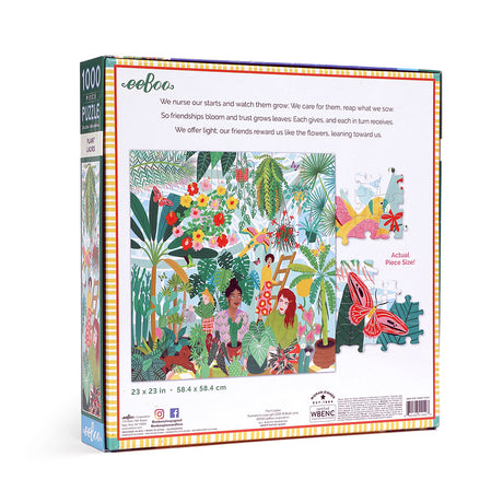 eeBoo - Puslespil 1000 brk - Planter og venner