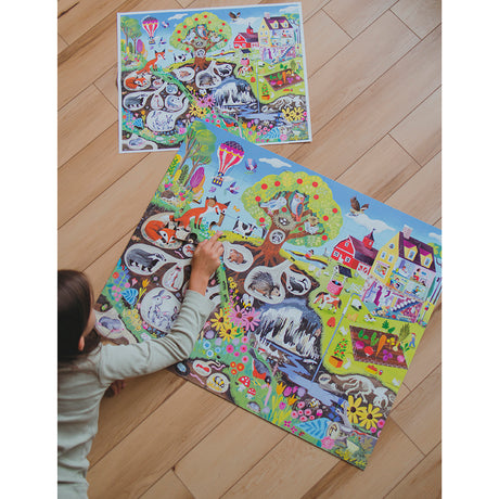 eeBoo - Jumbo puslespil 48 brk - Landet